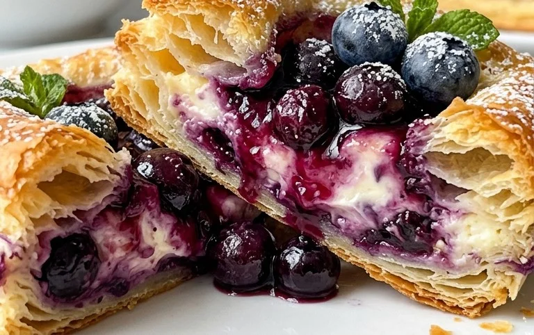 Blueberry Cream Cheese Puff Pastry