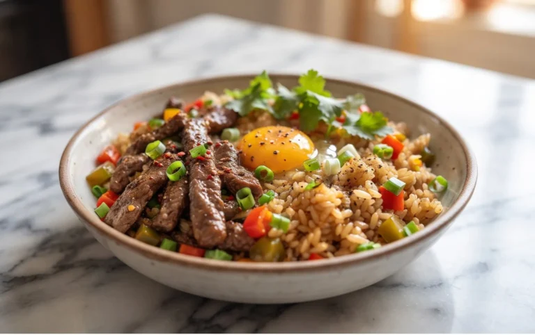 Beef Pepper Rice Bowl is a delicious meal option.