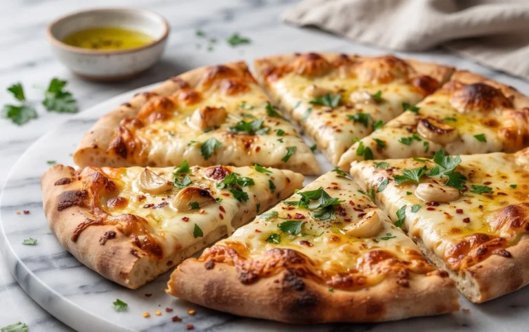 buttery garlic pizza