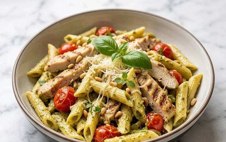 Creamy Chicken Pesto Pasta