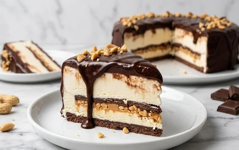 Buster Bar Ice Cream Cake