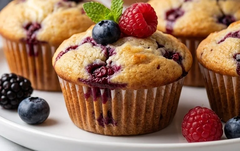 Berry Cream Cheese Muffins