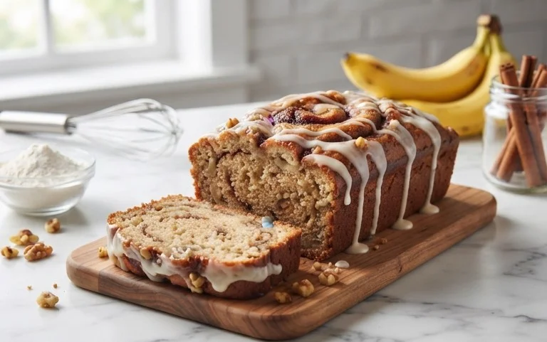 Cinnamon Roll Banana Bread