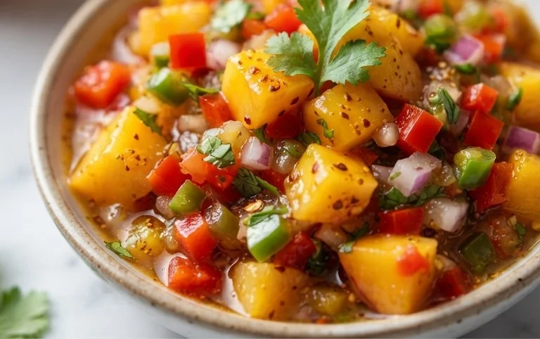 Sweet & Spicy Peach Salsa Canning Recipe