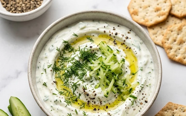 Cucumber Dip with Sour Cream and Dill