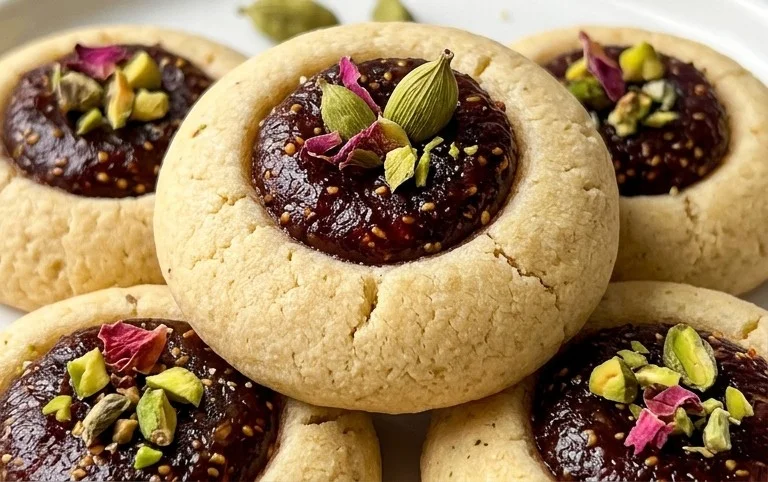 Cardamom Fig Thumbprint Cookies