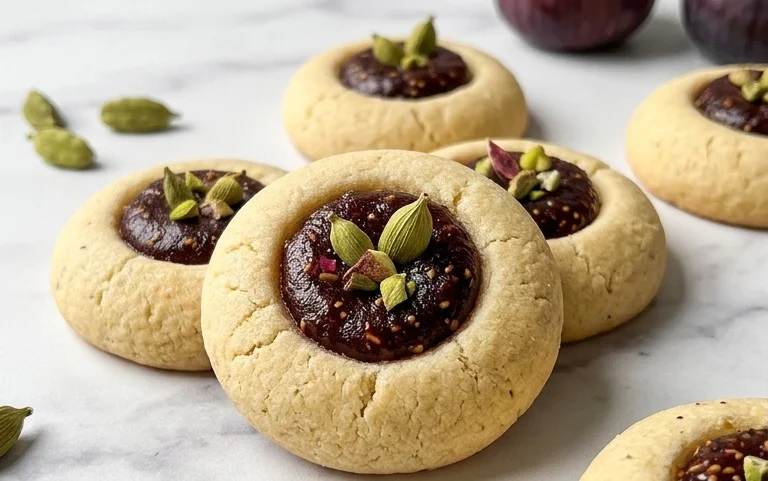 Cardamom Fig Thumbprint Cookies