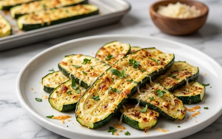 Oven Roasted Parmesan Zucchini