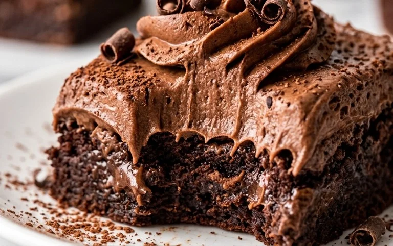 Zucchini Brownies with 1 minute Frosting!