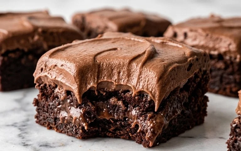 Zucchini Brownies with 1 minute Frosting!