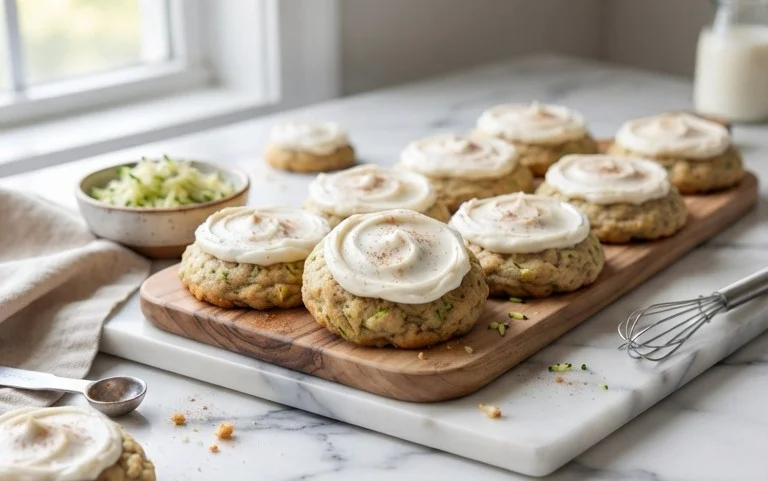 Zucchini Cookies with Cream Cheese Frosting