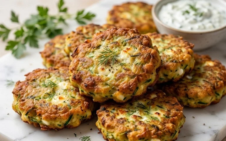 Kolokithokeftedes (Greek Zucchini Fritters)